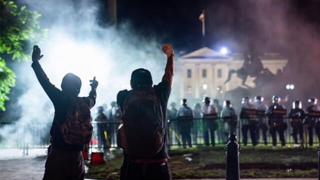 Protestas frente a la Casa Blanca