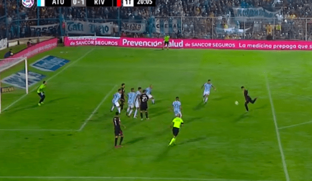 River vs Atlético Tucumán: furibundo remate de Cristian Ferreira para poner el 1-0 [VIDEO]