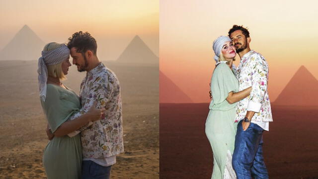 Katy Perry festejó sus 35 años junto a Orlando Bloom en Egipto