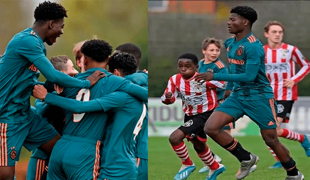 David Easmon, el jugador del Ajax de 14 años que es viral por su increíble físico