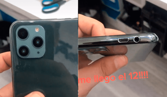 Desliza las imágenes para ver la desagradable sorpresa que se llevó un joven al comprar un iPhone 11 por Internet. Foto: Captura/TikTok