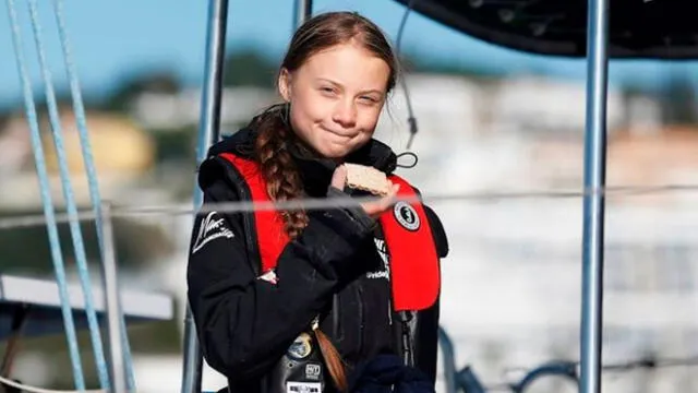 Greta Thunberg, la ambientalista de 16 años que viajó 20 días en velero para evitar contaminar el medioambiente. Foto: Difusión