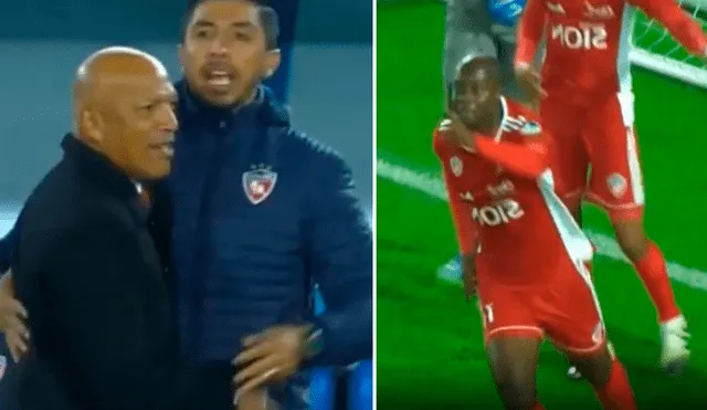 El director técnico peruano tuvo insólita reacción cuando su equipo Royal Pari anotó de visita por Copa Sudamericana 2019.