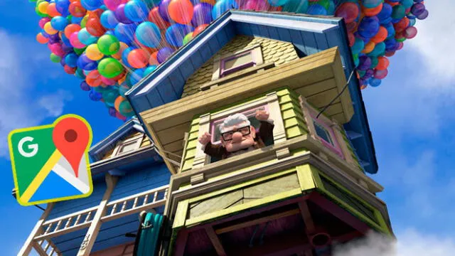Desliza las imágenes para conocer la casita que inspiró la película de Disney Up!. Foto: Google Maps