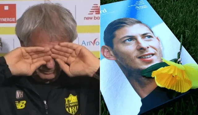 El emotivo llanto del entrenador de Nantes por la muerte de Emiliano Sala [VIDEO]