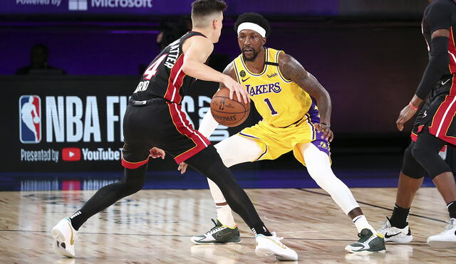 Los Angeles Lakers y Miami Heat chocan en el Game 1 de las Finales de la NBA. Foto: AFP