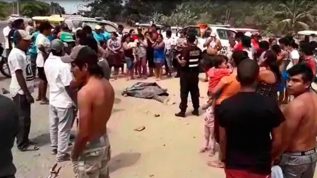 Tumbes: agricultor muere arrollado por un auto  [VIDEO]