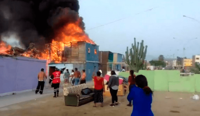 Callao: incendio destruyó ocho viviendas en urbanización Centenario [VIDEO]