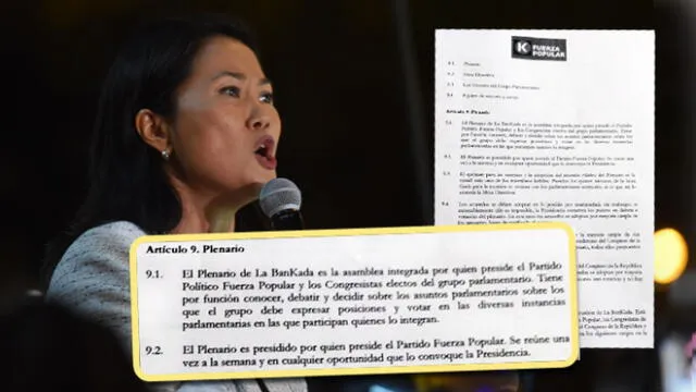 Keiko Fujimori preside y toma decisiones en la bancada de Fuerza Popular
