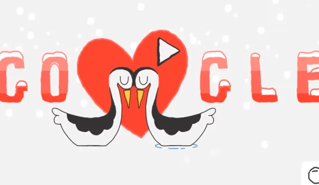 Google celebra San Valentín con romántico doodle [VIDEO]