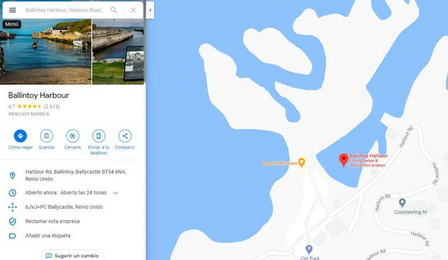 Desliza las imágenes para ver cómo luce realmente las Islas de hierro que aparecen en Game of Thrones. Foto: captura de Google Maps