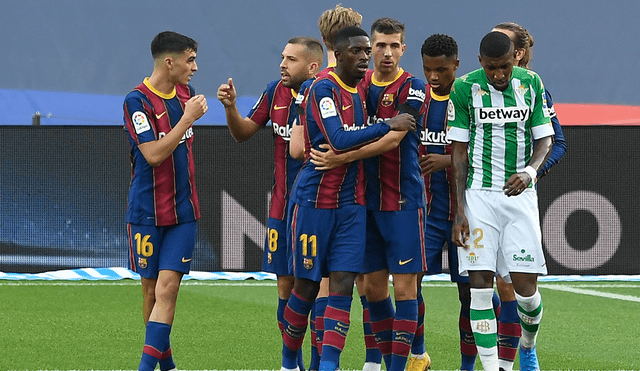 Dembélé marcó el primero para el FC Barcelona. Foto: AFP