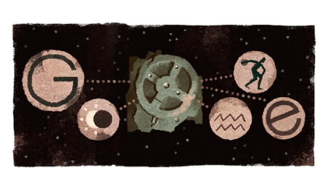 Google dedica doodle al mecanismo de Antikythera y explica su importancia