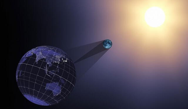 Representación de la Luna entre el Sol y la Tierra durante un eclipse. Foto: ilustración/ NASA.