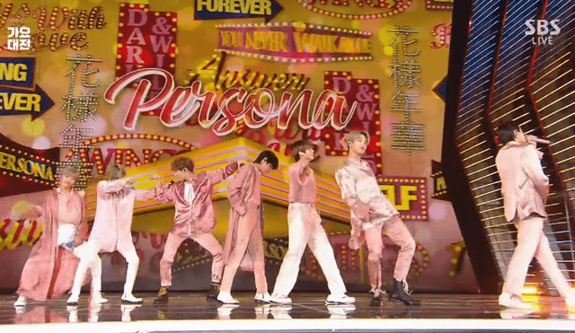 SBS Gayo Daejun 2019: BTS interpretando  Boy Whit Luv