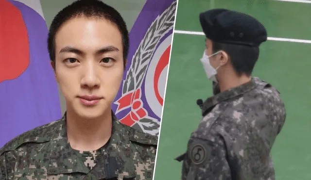 Jin, integrante mayor de BTS, completó su entrenamiento básico de 5 semanas como parte del servicio militar. Su ceremonia de graduación fue realizada el 18 de enero. Foto: composición LR/Naver/StarNews