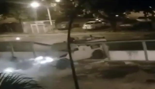 Venezuela: video capta como vehículo de la guardia nacional destroza propiedad [VIDEO]