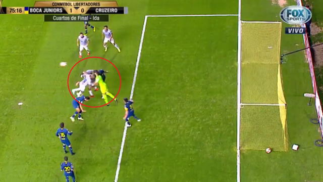 Boca vs Cruzeiro: Esteban Andrada sufrió choque brutal contra Dedé [VIDEO]