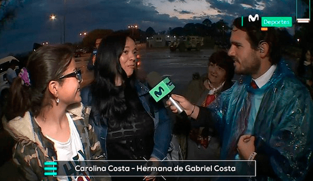 La familia de Gabriel Costa fue al estadio Centenario para verlo jugar ante el país que lo vio nacer. | Foto: Movistar Deportes