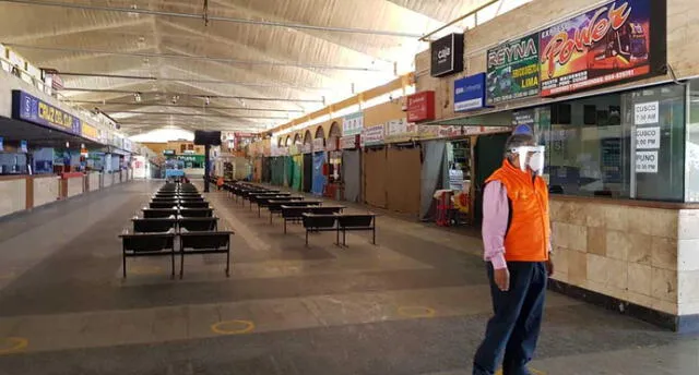 Así lució hasta este lunes el terminal terrestre de Arequipa: Foto: Elmer Mamani
