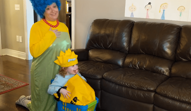 A través de YouTube se hizo viral la divertida escena que protagonizó una familia disfrazada como Los Simpson.
