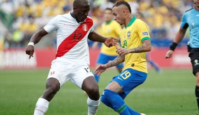 Luis Advíncula enfrentó a Brasil en dos oportunidades en la Copa América.