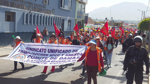 Moquegua: Continua la huelga de trabajadores de Southern 