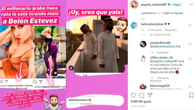 Rodrigo González expone muestras de afecto entre empresario árabe y Belén Estévez Foto: Instagram