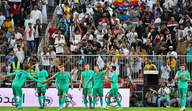 Real Madrid espera en la final de la Supercopa de España al ganador del Barcelona vs. Atlético de Madrid. | Foto: AFP