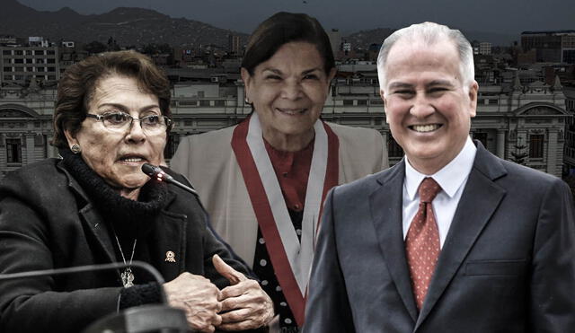 Gladys Echaíz solo cita al rector de la UNI, Pablo López Chau, pero protege a Jerí Ramón, pese a arbitrariedades en San Marcos. (Foto composición: La República)