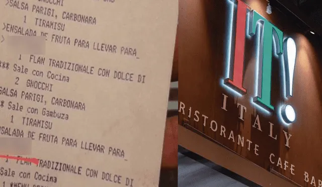 Comprobante de pago emitido por la cajera del restaurante. Foto: Los Andes