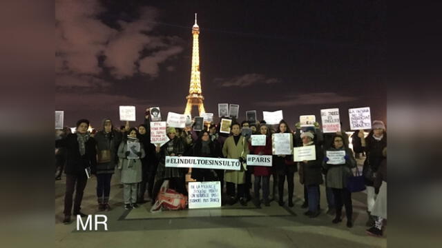 Marcha contra indulto de Alberto Fujimori: peruanos en París