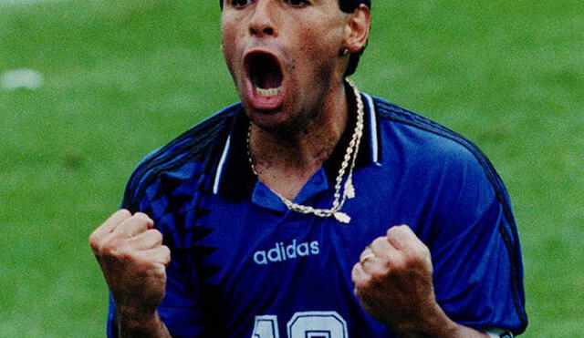 Hoy se cumplen 26 años del último gol que anotó Diego Maradona en los mundiales con la Selección de Argentina. Foto: Google.