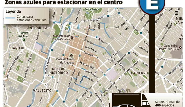 Habrá zonas azules en Arequipa para estacionar 