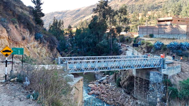 Instalación de puentes modulares en Áncash