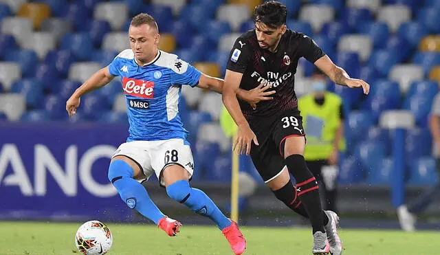 Napoli y Milan igualaron 2-2 por la jornada 32 de la Serie A. Foto: @sscnapoli