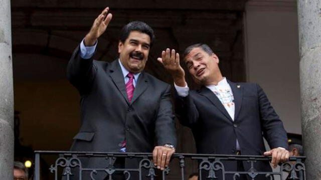 Nicolás Maduro y Rafael Correa. Foto: difusión.