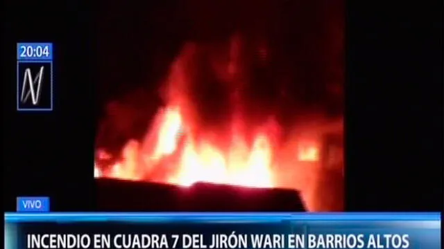 Barrios Altos: incendio en fábrica de muebles fue controlado [VIDEO]