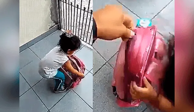 Vía Facebook: su papá revisa su mochila y halla inesperada criatura [VIDEO]