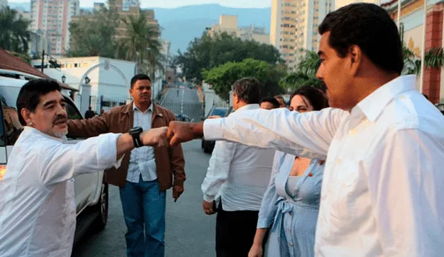 Maradona brinda su apoyo otra vez a Maduro en medio de la crisis en Venezuela
