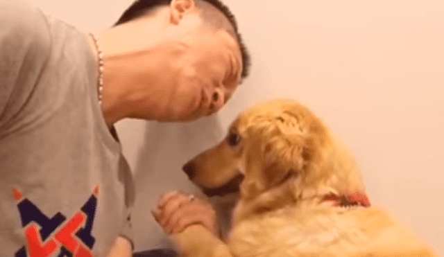 Facebook: Hombre reta a su perro a un curioso 'duelo de fuerza' [VIDEO]