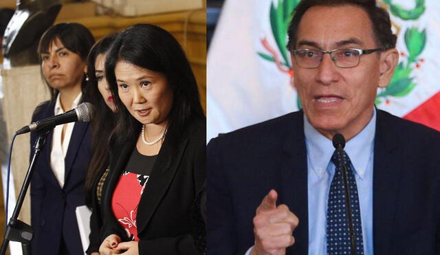 Keiko Fujimori descarta vacancia a Vizcarra, pero su bancada insiste en citarlo por Chinchero