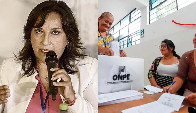 Dina Boluarte volvió a hablar sobre el adelanto de elecciones. Foto: composición de LR/Andina
