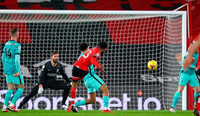 Southampton vence al Liverpool por la Premier League. Foto: AFP
