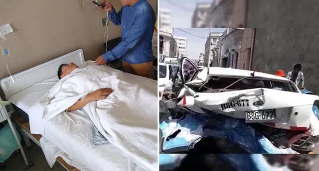 Taxista quedó grave tras accidente de tránsito en Arequipa.