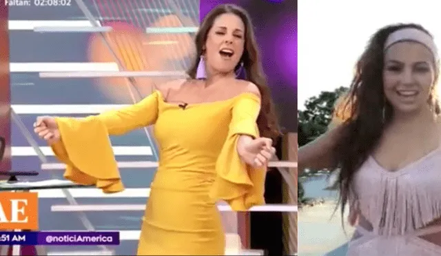 Rebeca Escribens causa sensación con el ‘Thalía Challenge’ en programa en vivo