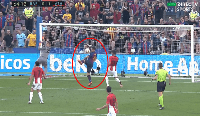 Luis Suárez intentó un gol de 'escorpión', pero cometió insólito blooper [VIDEO]