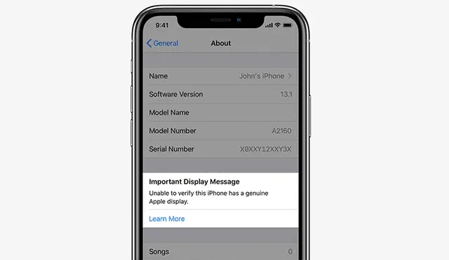 Apple advierte a los usuarios si reemplazan la pantalla del iPhone.