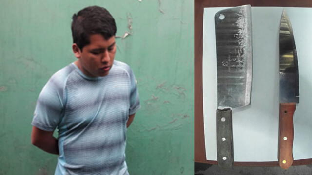 Policía encontró dos cuchillos en la vivienda que compartían presunto agresor y víctima. (Foto: Difusión)