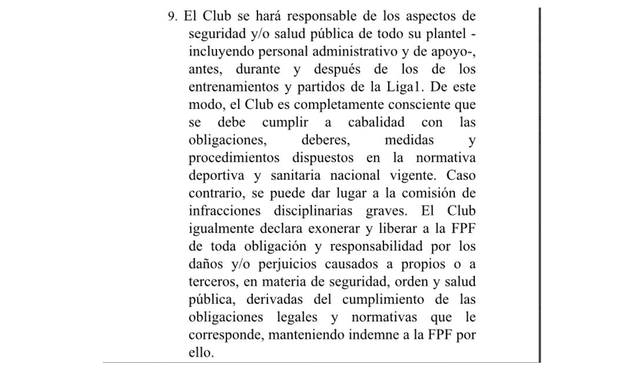 FPF: Óscar del Portal hace una observación del Declaración Jurada enviada a los clubes de la Liga 1.